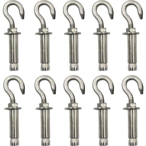 M6 304 Stainless Steel Hook Internal Expansion Bolt Pack of 10