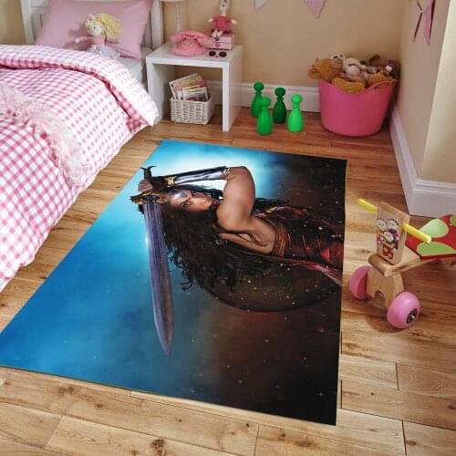 Wonder Women Patterned Carpet ,Non Slip Floor Carpet,Teens Carpet,Turkish Rug
