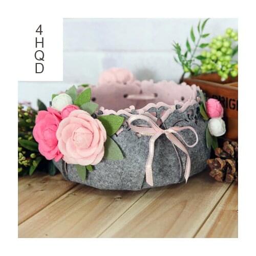 Creative Diy Craft Basket Cloth Art Free Cutting Nonwoven Fabric Material Storage Bag Handmade Gift Home Decor Free Shipping
