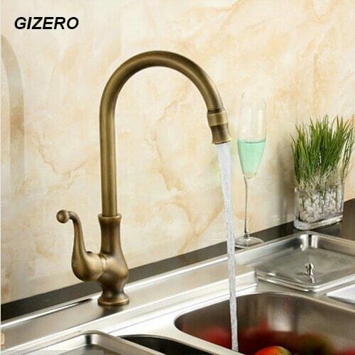 Kitchen Flexible Faucet Antique Retro Swivel Kitchen Faucet Vanity Faucet classic hot&cold water tap ZR128