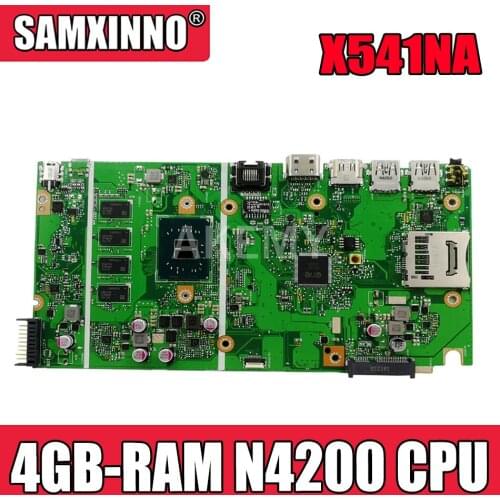 Akemy X541NA Laptop motherboard for ASUS VivoBook Max X541NA X541N original mainboard 4GB-RAM Pentium N4200 CPU