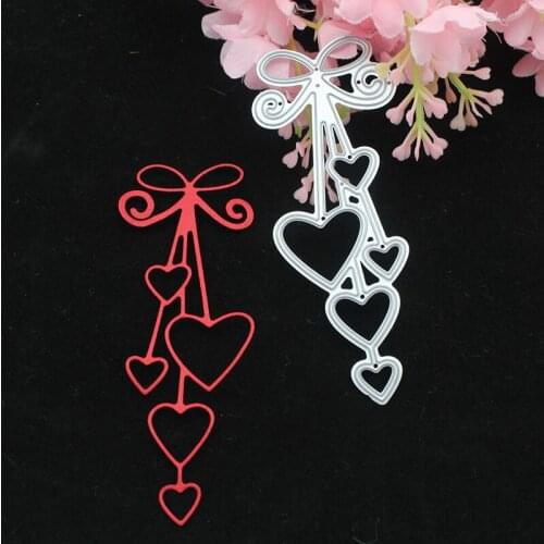 Metal Cutting Dies For DIY Scrapbooking Bow Love Shape Pendant Embossing Frame Stencil Heart Decor Blade Punch Craft