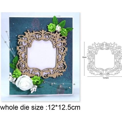 Metal Cutting Dies lace hollow frame Crafts Stencils For Paper card Scrapbooking making Embossing Dies Cuts