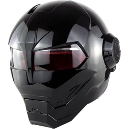 SOMAN Iron Man Helmet Flip Up Motorcycle Helmet ECE Robot Style Motorbike Casco Monster Casque DOT Approval Ironman Cool Helmets