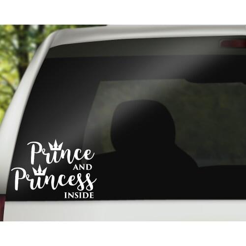 Prince and Princesses Inside Car Stickers Window Decal Pattern Art Car Body Waterproof Truck Rear windshield T052