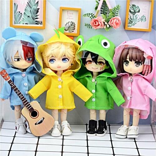 1/12 doll clothes Rain Coat also Fit GSC,OB11 Lovely Fashion Rainwear Obitsu11 ob11 Outfit 1/12 bjd, our generation cool stuff