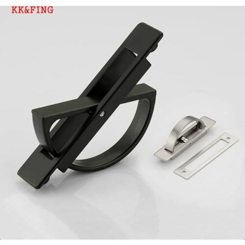 KK&FING Rotating Hidden Handle Zinc Alloy Recessed Tatami Handles Rotate Floor Cabinet Drawer pulls Furniture Hardware Fittings
