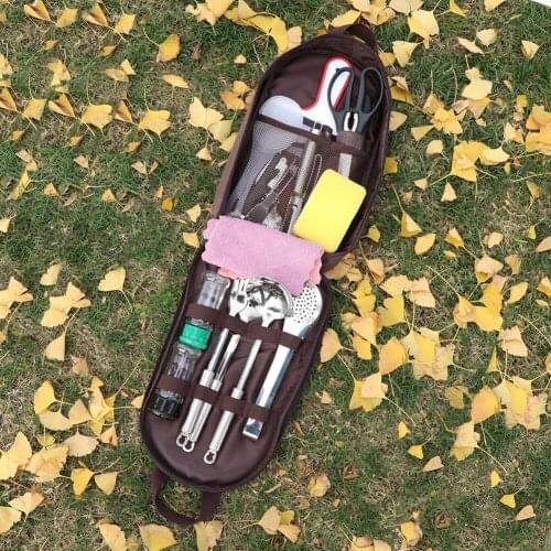 36 x20.5x 6cm Outdoor Camping Cookware Container Bag Portable Tableware Kitchen Cooking Utensil Organizer Travel BBQ Storage Bag