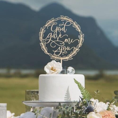 Wedding cake topper, Cake topper for Baptisms, God gave me you Cake Topper, Religious Cake toppers and decorations