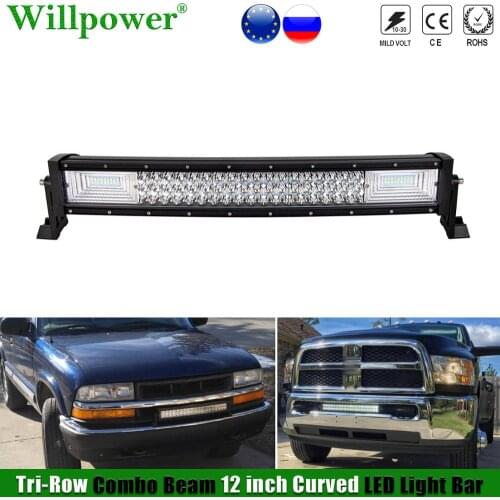 Offroad Car Lower Bumper 3Row 270W 22in Curved LED Light Bar For Jeep Chevy 4x4 Truck 4WD SUV Car Fog LED Light Bar Driving Lamp