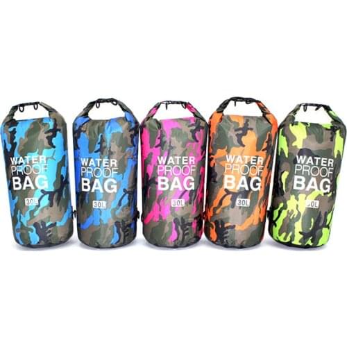 PVC Waterproof Dry Bag 5L 10L 20L 30L Outdoor Diving Foldable Storage Man Women Beach Swimming Bag Rafting River Ocean Backpack