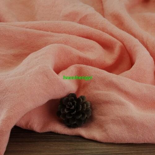 High-end graphite craftsmanship, washed, artistic and old, rustic pure linen garment fabric