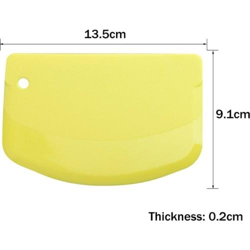 1Pcs DIY Pastry Cutters Cream Spatula Baking Tool Plastic Kitchen Accessories Reusable Cake Cutter 2Color Fondant Dough Scraper