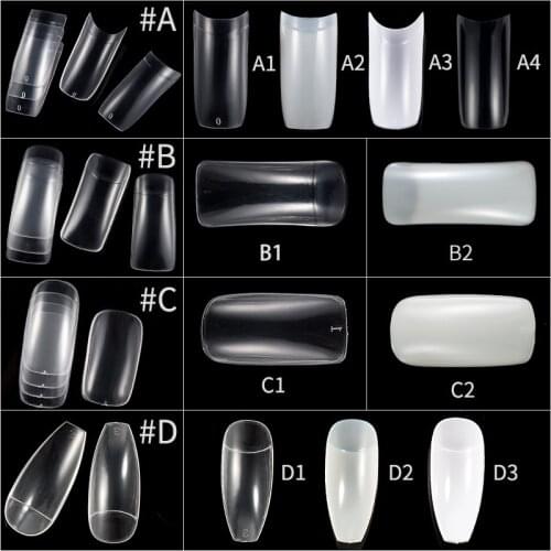 100/500pcs French Ballet False Full Half Cover Nail Art Tips UV Gel Manicure DIY Tools For Nail Art Salon Natural Clear White