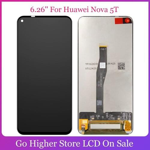 6.26'' For Huawei Nova 5T YAL-L21 YAL-L41 YAL-AL10 Lcd Display Touch Screen Assembly Nova 5T Phone Display Screen Free Tools