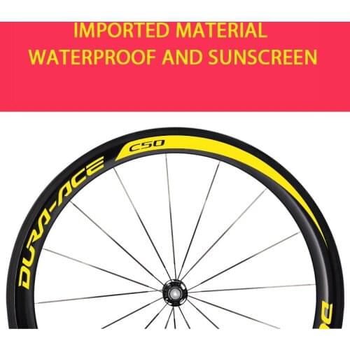 700C 50mm rim sticker Road bicycle stickers cycle road wheels decal for dura ace C50