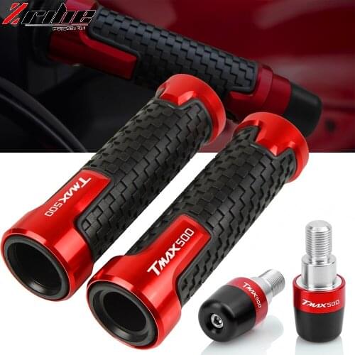 Motorcycle CNC Aluminum Accessories 7/8'' 22MM Handlebar Grips Hndles Bar Grip Ends Cap Pug For yamaha TMAX500 T-MAX TMAX 500