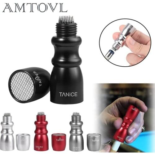 AMTOVL 3 in 1 Snooker Pool Cue Tip Tool Billiard Cue Accessories Shaper/Tapper/Aerator 3 Colors