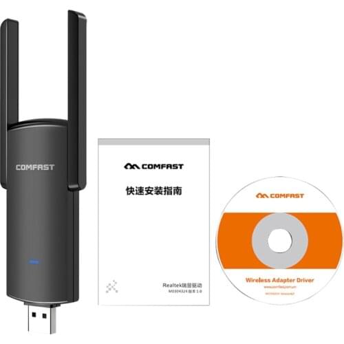 Comfast 924AC USB3.0 1300Mbps 5GHZ 2.4Ghz Dual Band Dual Antenna Wireless Wifi Adapter RTL8812BU WiFi LAN Network- Card PC