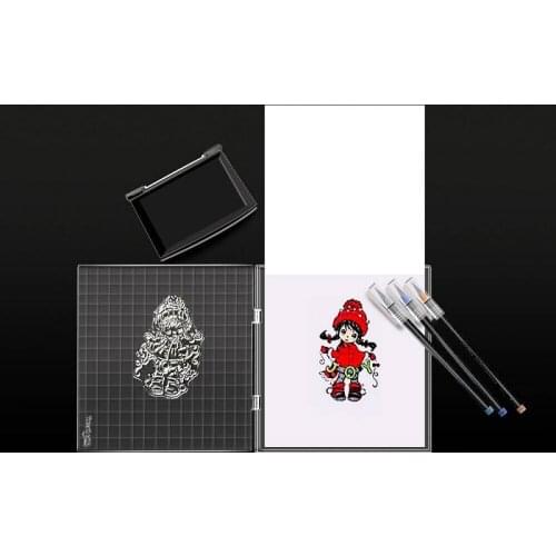 DABOXIBO Stamp Block Transparency Acrylic pad for DIY Scrapbooking Clear stamps DIY Scrapbook photo album Decorative