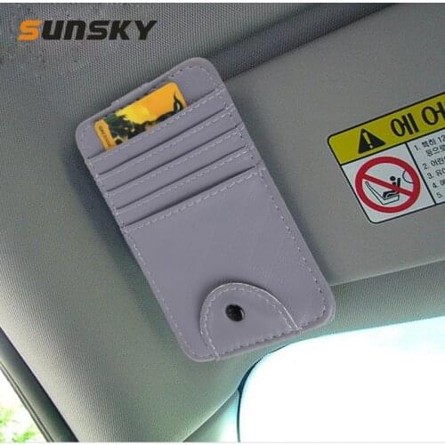 Sunglass Holder Card CD Storage Holder Muti-functional Auto Car Sun Visor sunglass holder card cd storage holder pouch bag