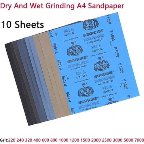 Dry And Wet Grinding A4 Sandpaper 220 240 320 400 600 800 1000 1200 1500 2000 2500 3000 5000 7000 Grit Abrasive Polishing Tool