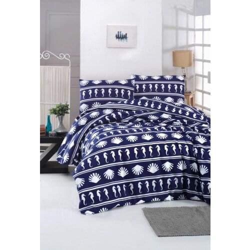 Single-Double Duvet Cover Set Cotton Made in Turkey European Style Pillow Bed Sheet 3 Pieces