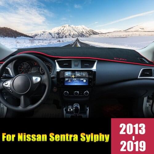 Car Dashboard Cover Mats Avoid Light Pad Anti-UV Carpets Accessories For Nissan Sentra Sylphy 2013 2014 2015 2016 2017 2018 2019