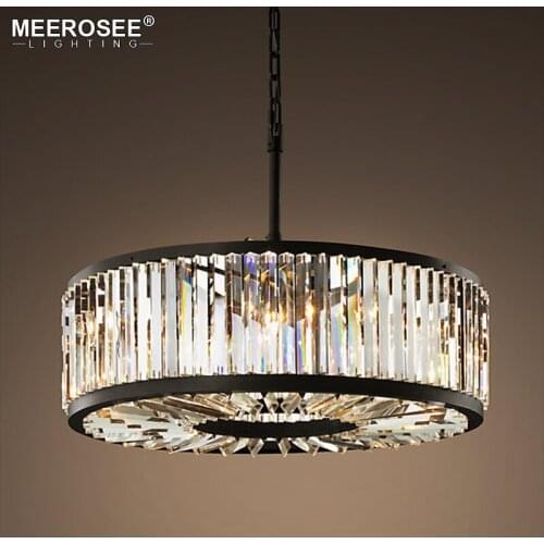 Round Crystal Chandelier Lighting Crystal Lamp Illumination Hanging Light for Living room Hotel Suspension Lustres de Cristal
