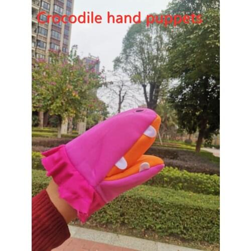 50pcs/Lot Crocodile Hand Puppets Animal Cartoon Plush Toys Baby Educational Animal Hand Puppets Pretend Telling Story Doll Toy