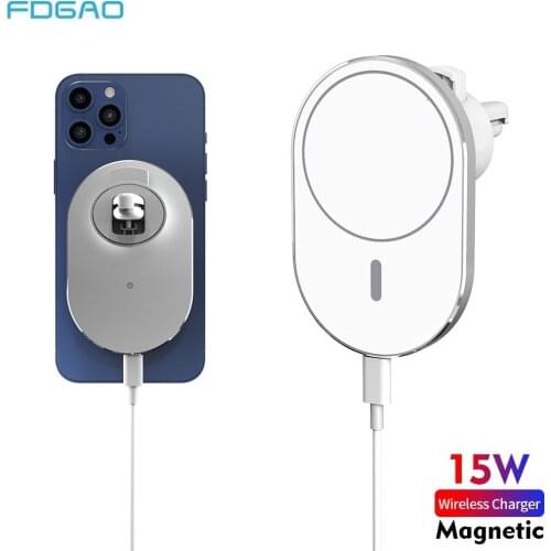 15W magnetic wireless car charger for iPhone 12 Pro Max 12 Mini for Magsafe car phone vent mounting bracket