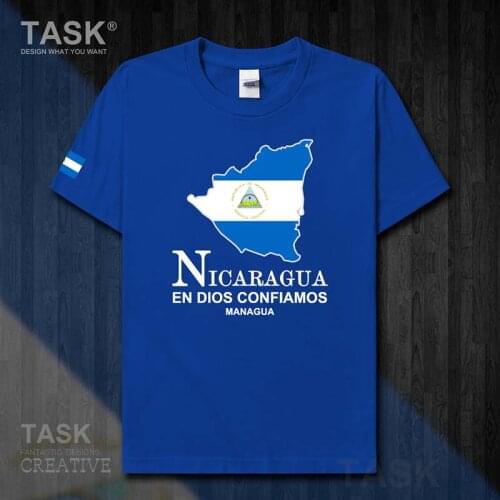 Nicaragua national team Managua mens t shirt new Short-sleeved T-shirt mens casual sports tops cotton t-shirt country map 50