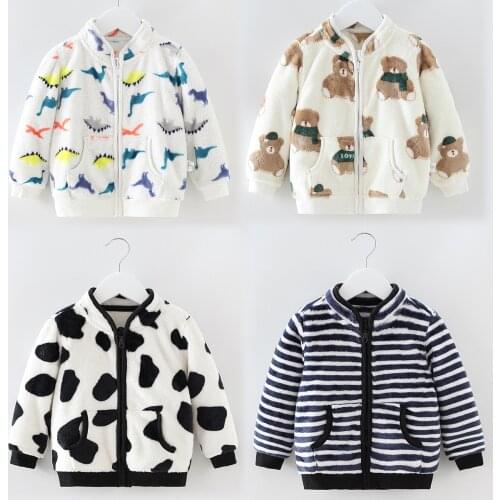 Boys Clothes Coat Fluffy Baby Girl Clothes Infant Soft Warm Jacket for Boy Toddler Childrens Flannel Clothing Jacket for Girls