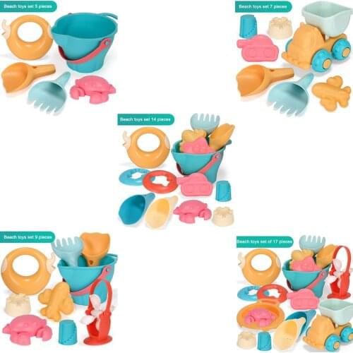 Beach Toys Sandbox Toys Summer Toys Play Sand Water with Bucket Shovel Animal Truck