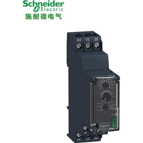 Schneider Electric Timer Relays Modular timing relays with diagnostic button and dial pointer, width 22.5 mm RE22 series1