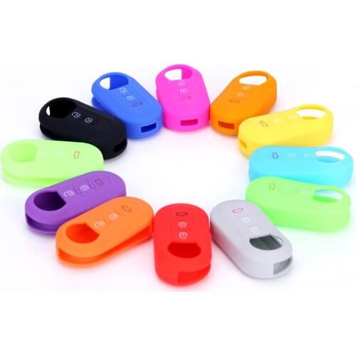 Silicone Car key cover Case For Fiat 500 grande punto stilo 500x panda ducato 3 Buttons auto remote folding Flip Key Blanks case