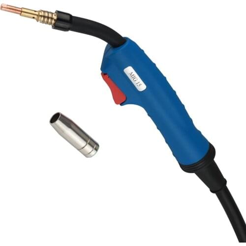MIG Torch 15AK 180A MIG MAG Welding Gun 3 meters Air-cooled Euro Connector for MAG MIG Welding Machine