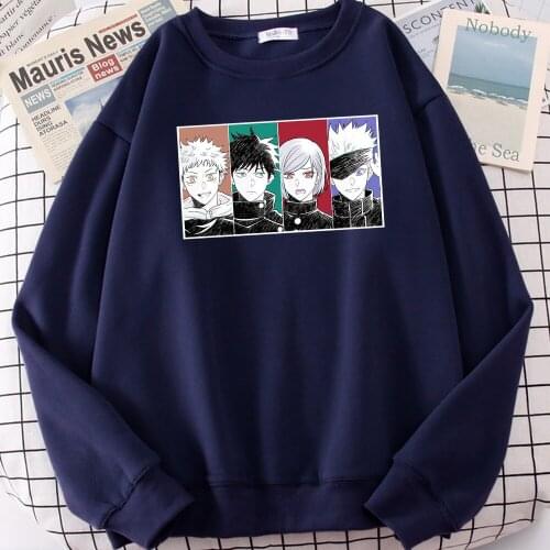 Jujutsu Kaisen Anime Tracksuit Male Creative Sweatshirt Harajuku Casual Hoodie For Men Loose Fleece Oversized Autumn Clothing