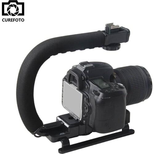 U-Grip Hot Shoe Mount Video Action Stabilizer Handle Grip Rig for Canon Nikon Sony DSLR Camera iPhone 7 Gopro Mini DV Camcorder