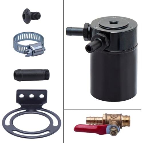 Universal 2-port Separator Recycling Accessories Universal Pot Exhaust Car Oil Catch Can Tank Aluminium Alloy