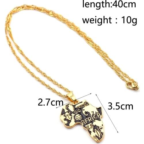 WANGAIYAO African Lady Map Necklace Pendant Fashion Sports Casual Jewelry Necklace Pendant Women
