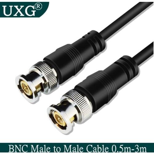 0.5M/1M/2M/3M BNC Male To Male Adapter Cable For CCTV Camera BNC Connector GR59 75ohm Cable Camera BNC Accessories 1PCS
