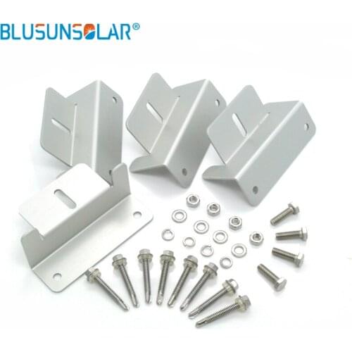 1 Lot = 20 Sets 100% Aluminum Z- mounting Type Solar Panel Roof Mounting Bracket for carvan roof