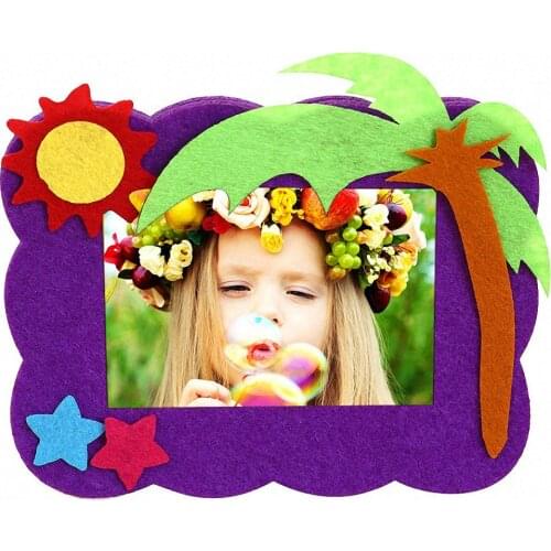 1pc Kids DIY Non-woven Photo Frame Toys for Children Hand-made Material Educational DIY Craft Toys Home Decor Boy Girl Game Gift