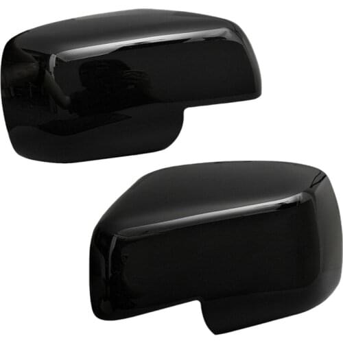2Pcs Gloss Black Wing Mirror Covers Cap for Land Rover Discovery 3 Freelander 2