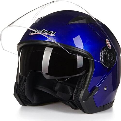 3/4 Anti-UV DUAL VISORS Motorcycle Helmet Scooter Vintage Helmets Motocicleta Cascos Moto DOT ECE Motorbike Men Woman Helmet