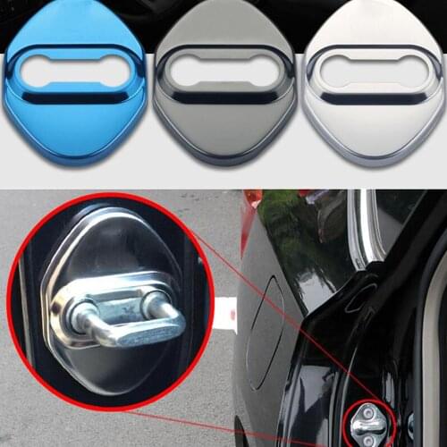 4PCS For Toyota RAV4 2019 2020 Stainless Steel Door Lock Cover DIY Buckle Door Holder Protector Antirust Cover