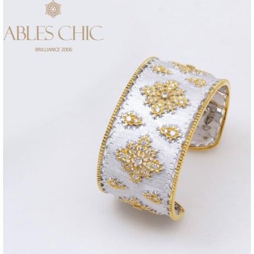 925 Silver Renaissance Silky Texture Bridal Bangle Tulle Filigree Flowers Wide Cuff Women Dream Bracelet Banquet Fine Jewelry