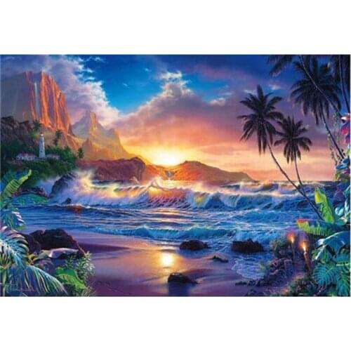 "landscape seaside "Full Square & round Drill 5D DIY Diamond Painting 3D Embroidery arts Cross Stitch Mosaic Decor gift LG2222