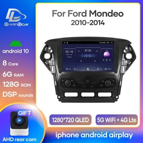 Prelingcar navigation system For Mondeo 2010 11 12 13 14 android 10.0 Car GPS multimedia Radio Navi player